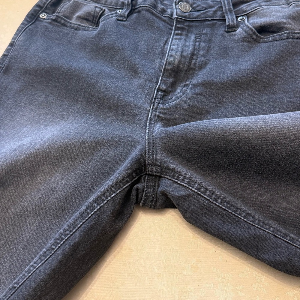 VIGOSS Womens Distressed Crop Jeans Size 27 Waist Straight Stretch Charcoal - Picture 15 of 16